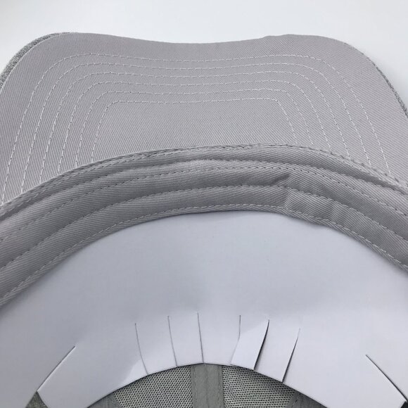 NEW AMSOIL Light Gray Sewn Logo Patch Mesh Snapback Baseball Cap Hat - Picture 7 of 10